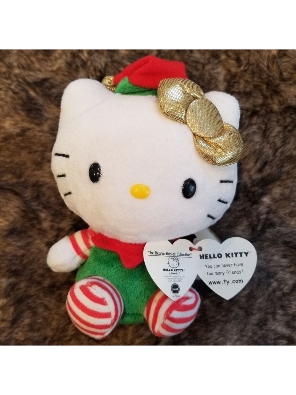 Ty Beanie Babies Christmas Hello Kitty